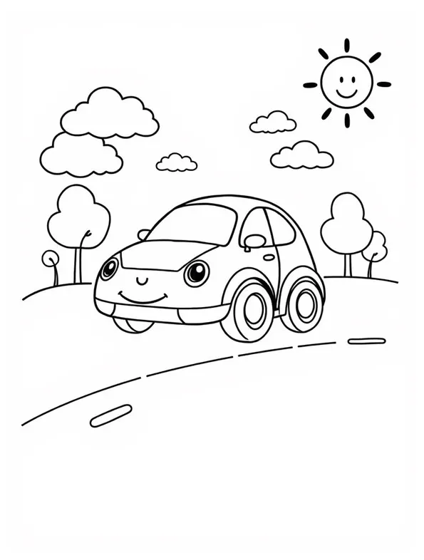 12+ free self-driving car coloring pages for kids to print