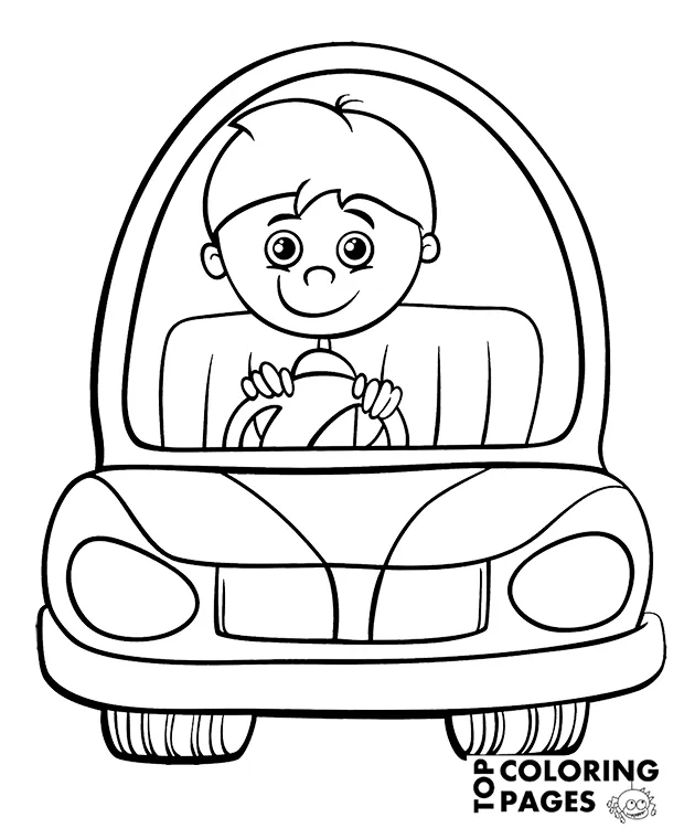 Driving coloring pages coloring home