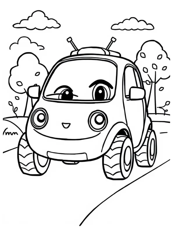 12+ free self-driving car coloring pages for kids to print printable coloring page