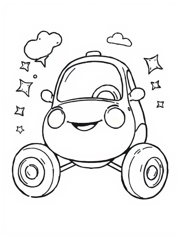 12+ free self-driving car coloring pages for kids to print