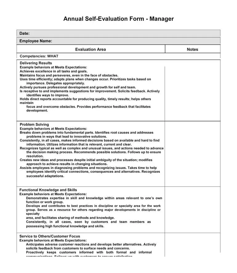 20+ self evaluation/assessment examples, questions & forms