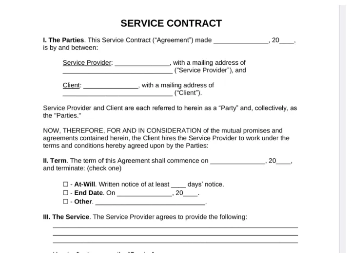 10 Free Service Contract Agreement Templates in Word & ClickUp