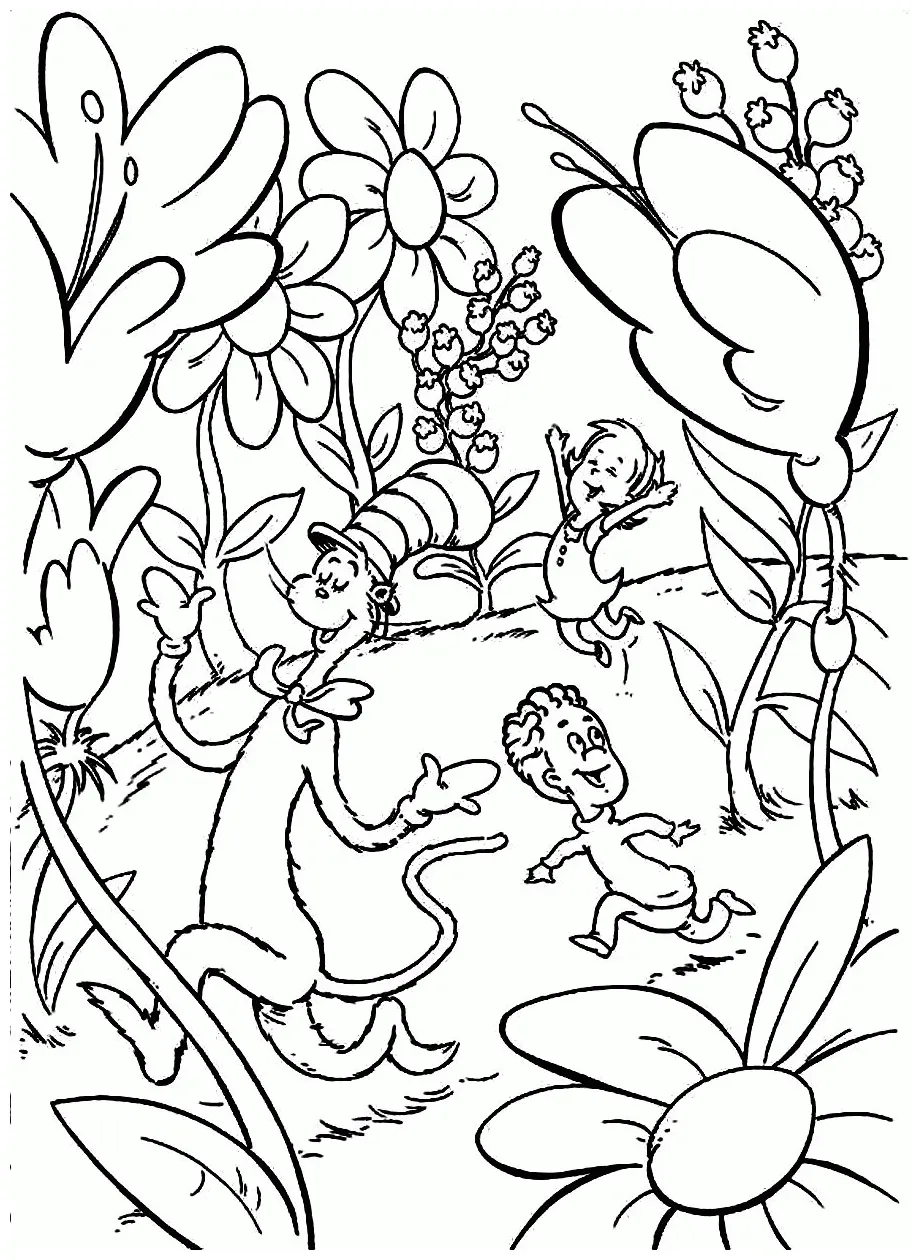 Dr seuss coloring page printable