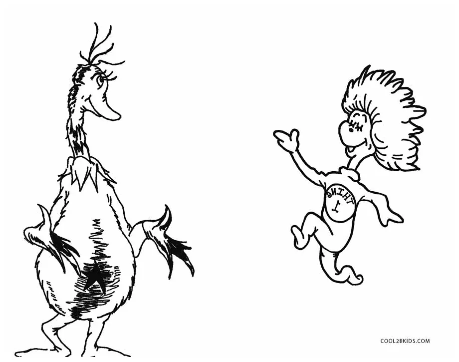 Dr seuss characters coloring pages