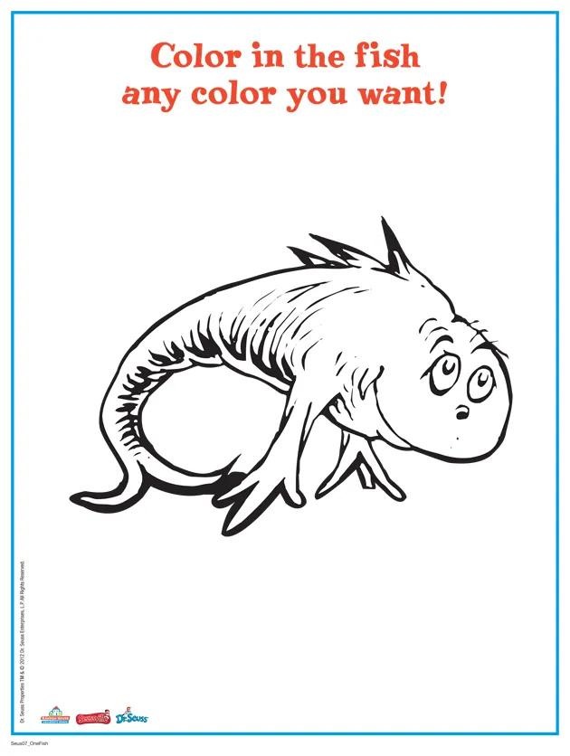 Dr seuss characters coloring pages