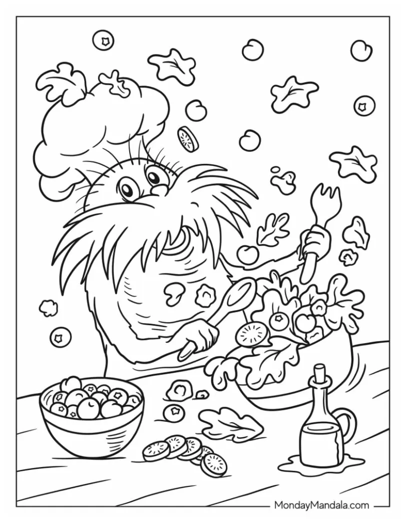 Lorax coloring pages dr seuss coloring pages coloring