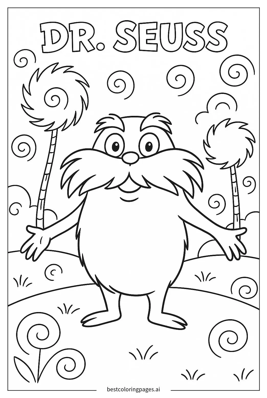 Dr seuss lorax coloring