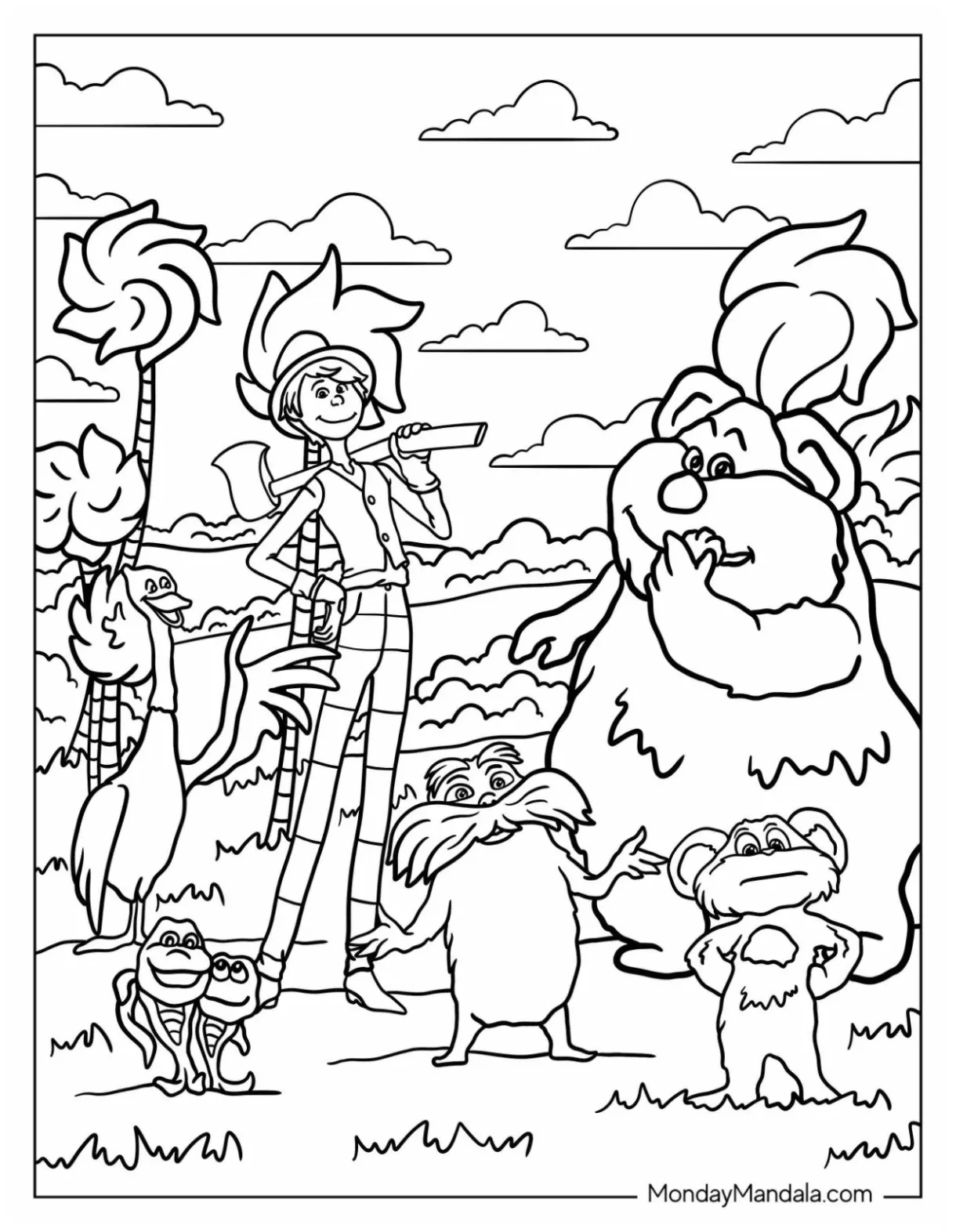 Dr seuss coloring pages of the lorax [2025]