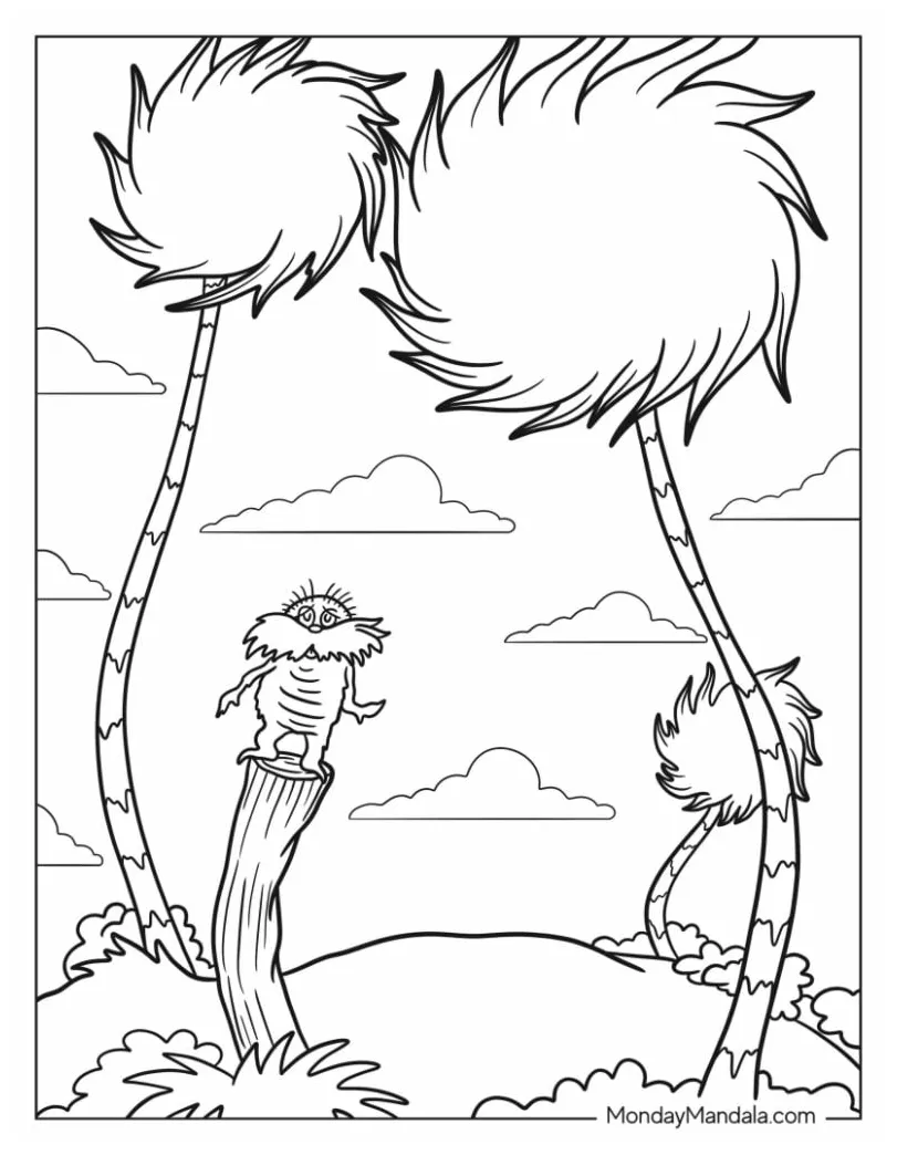 Lorax coloring pages dr seuss coloring pages coloring