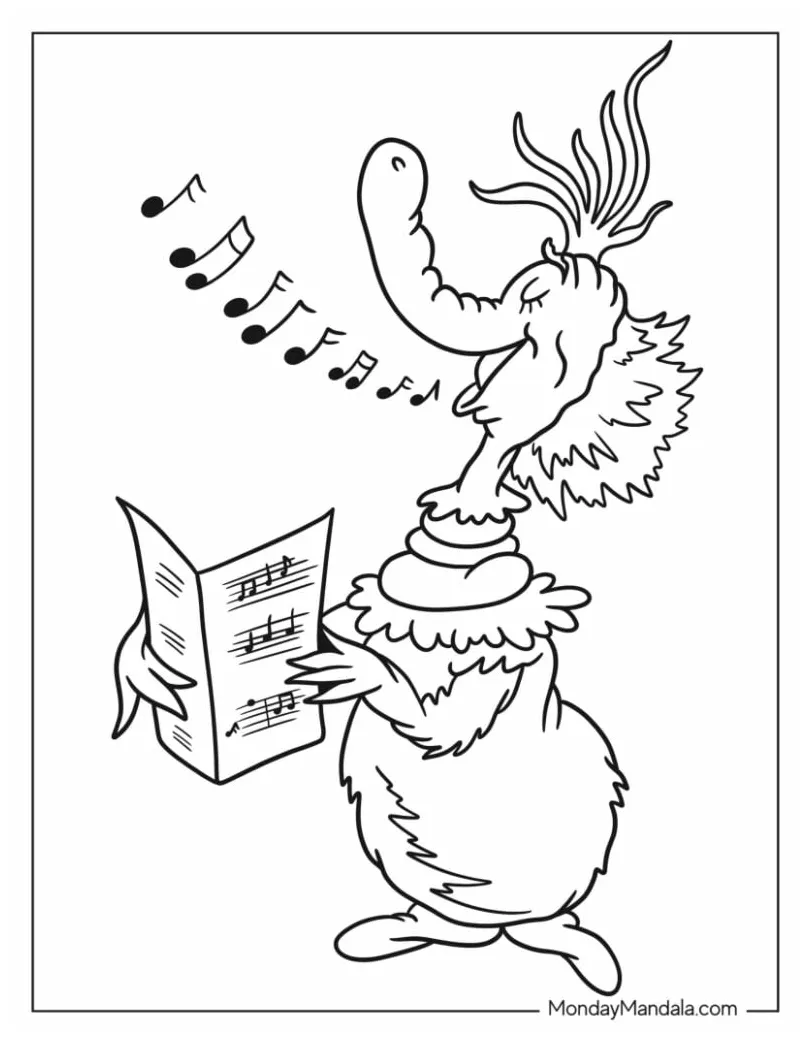 Dr seuss coloring pages the lorax