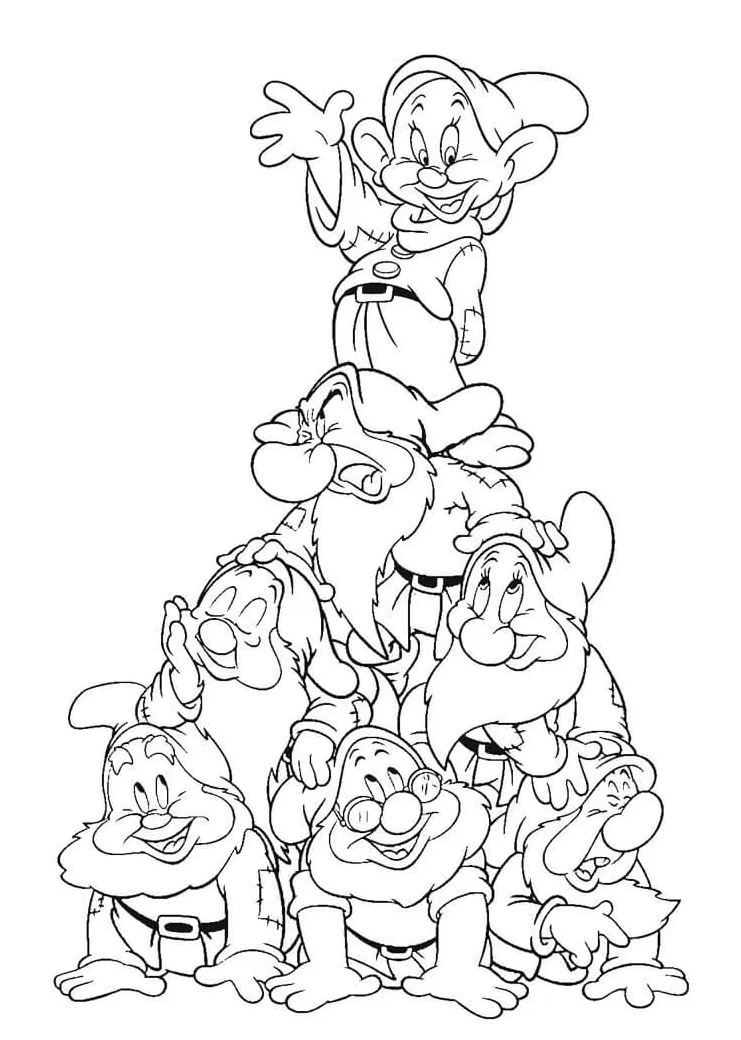 Seven dwarfs 1 coloring pages
