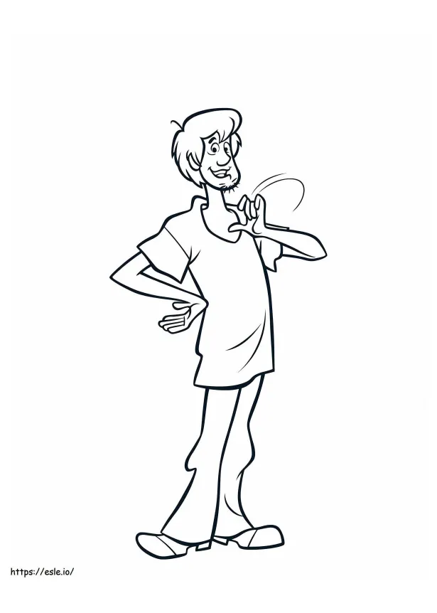 Shaggy fun coloring page