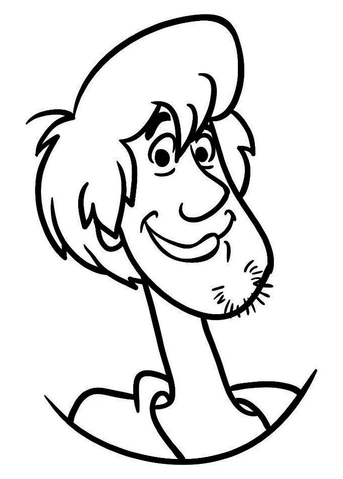 Shaggy standing coloring play free coloring game online printable coloring page