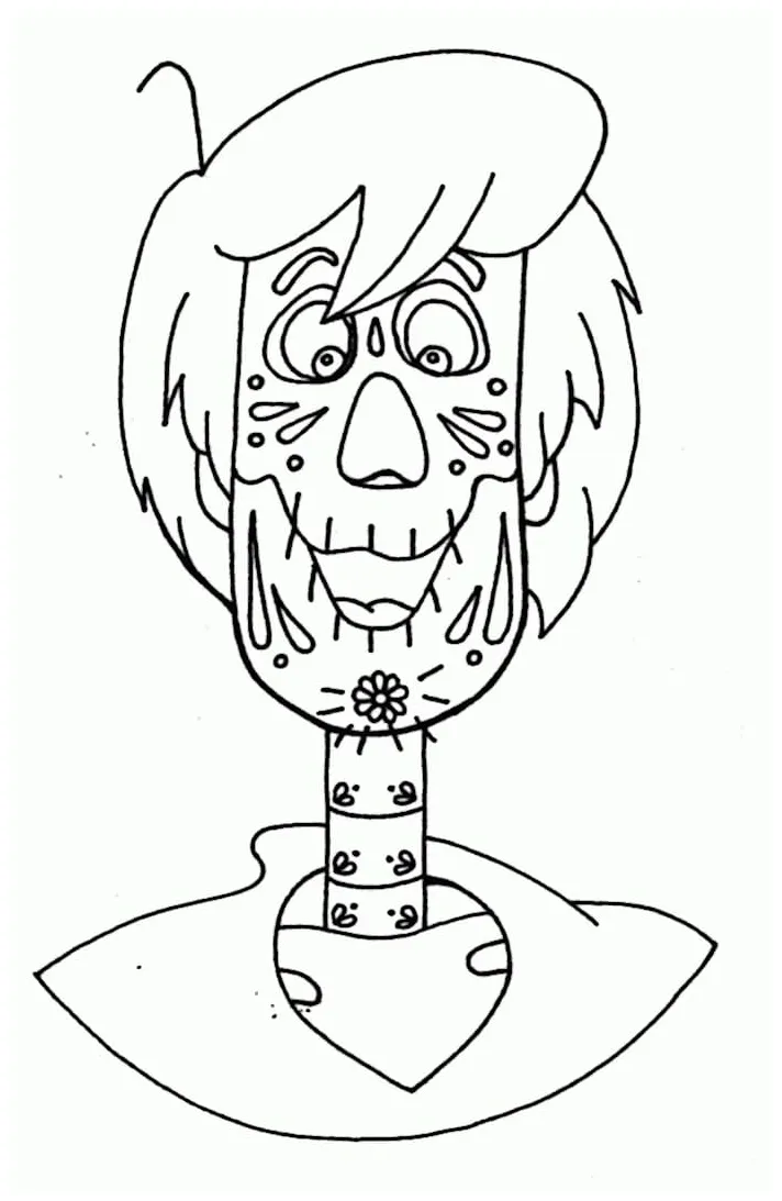 Fun shaggy printable coloring page