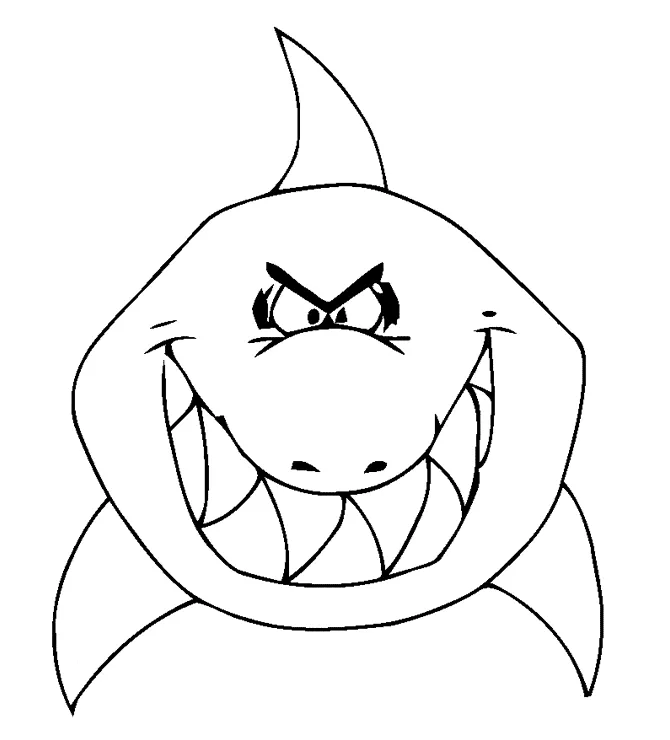 Animals town animal color sheets shark picture