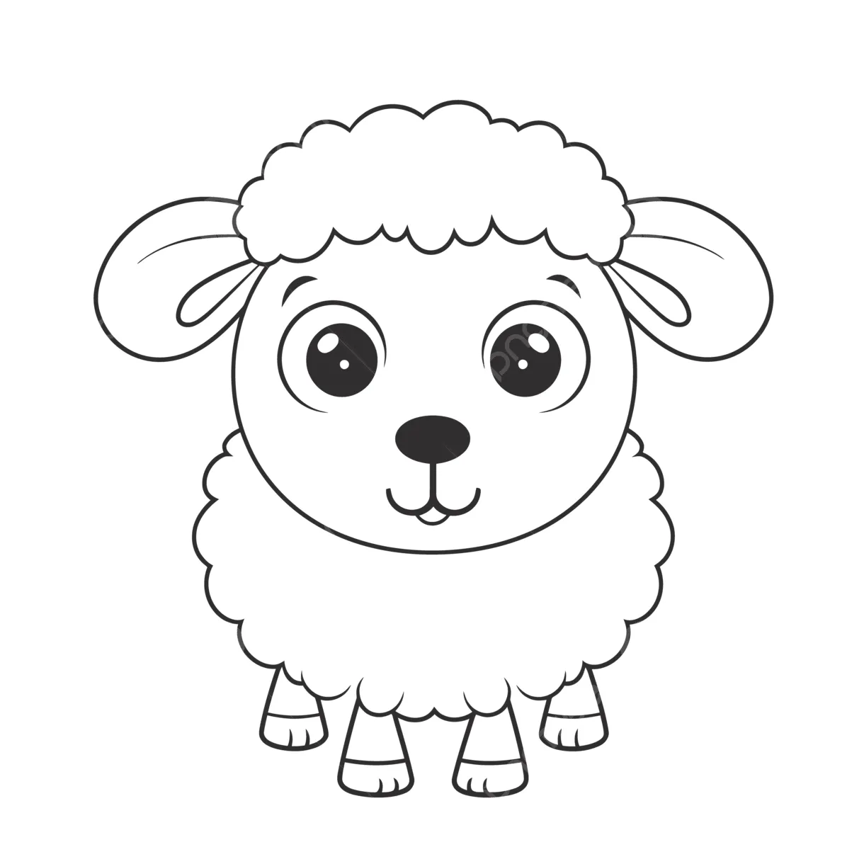 Fun Sheep Coloring Page: Easy Kids Activity - Free coloring pages to print