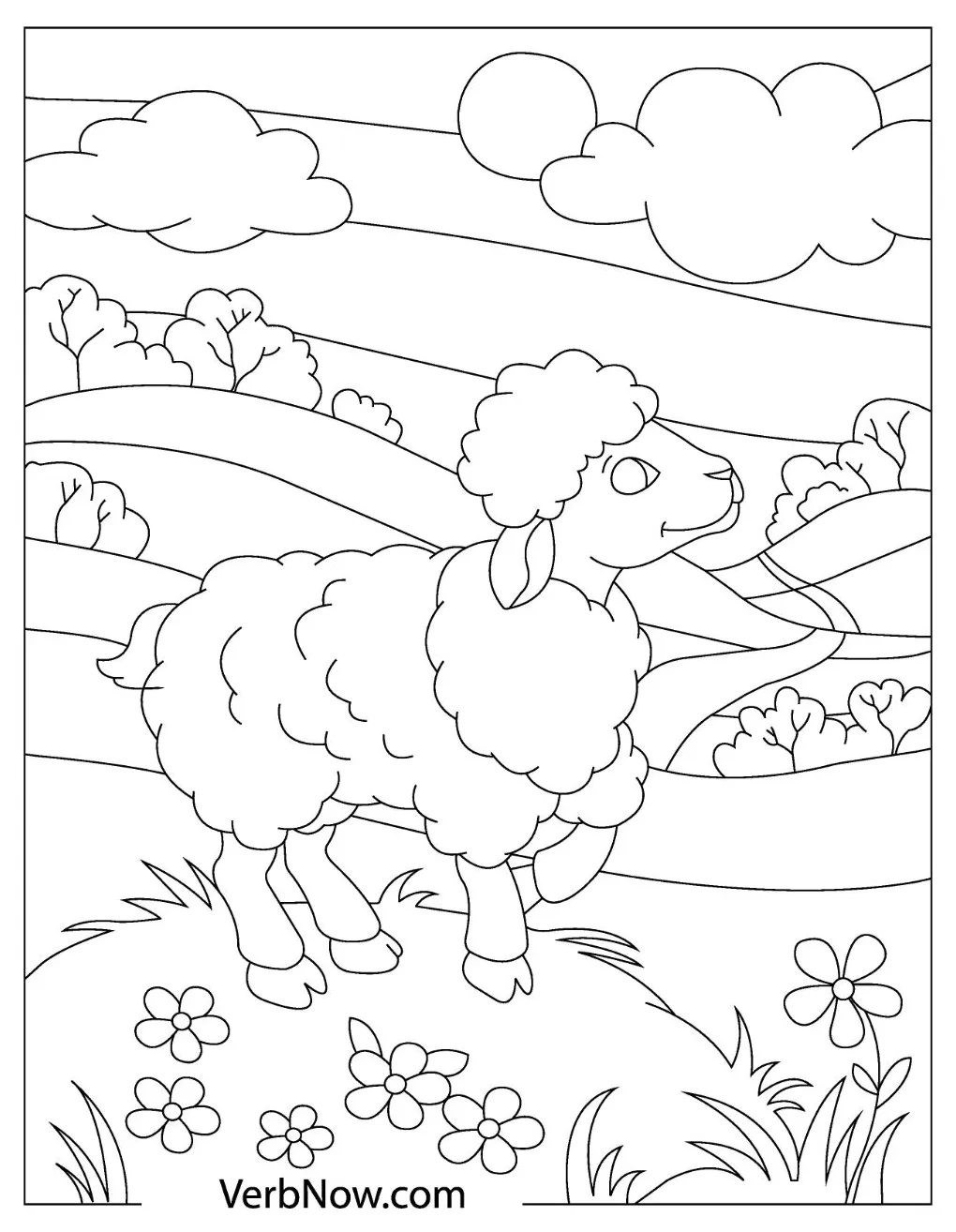 Free SHEEP Coloring Pages for Download (Printable PDF)
