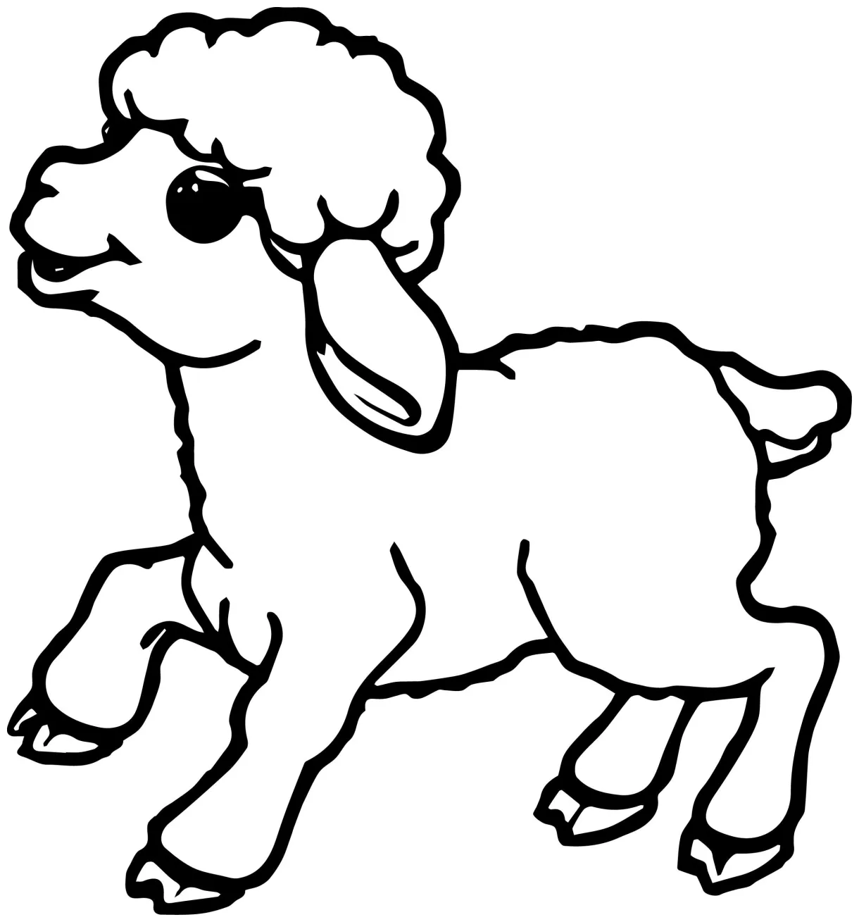 Sheep outline coloring page coloring home printable coloring page