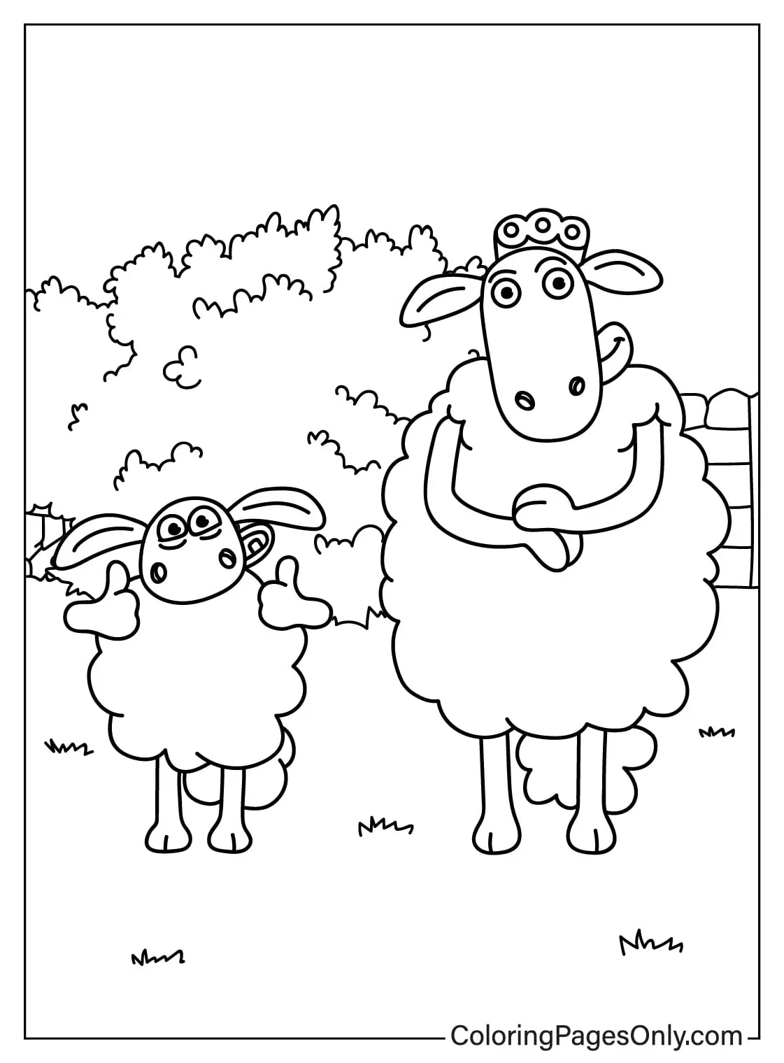 Cute sheep free printable coloring pages