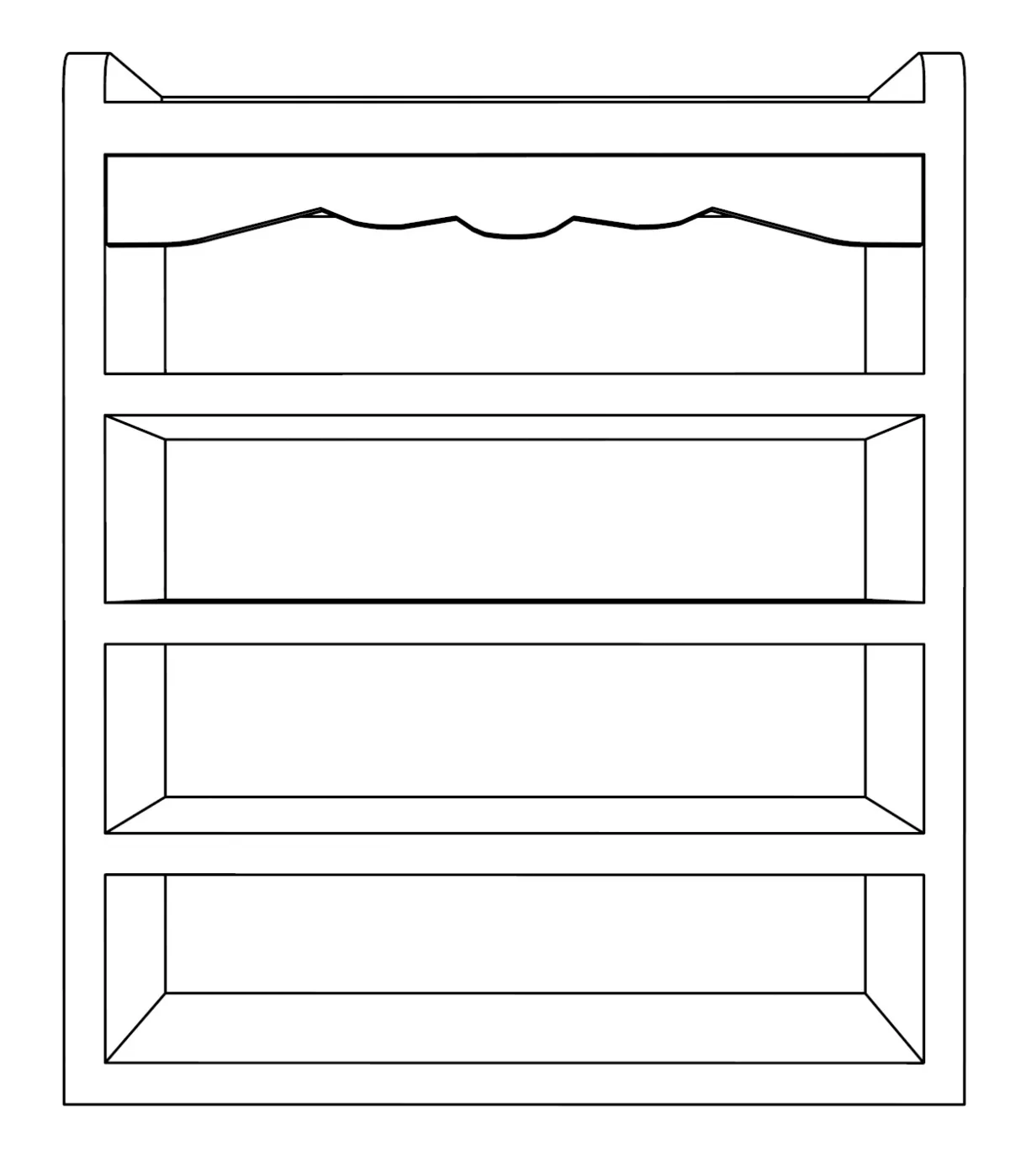 Shelf furniture coloring page wecoloringpage