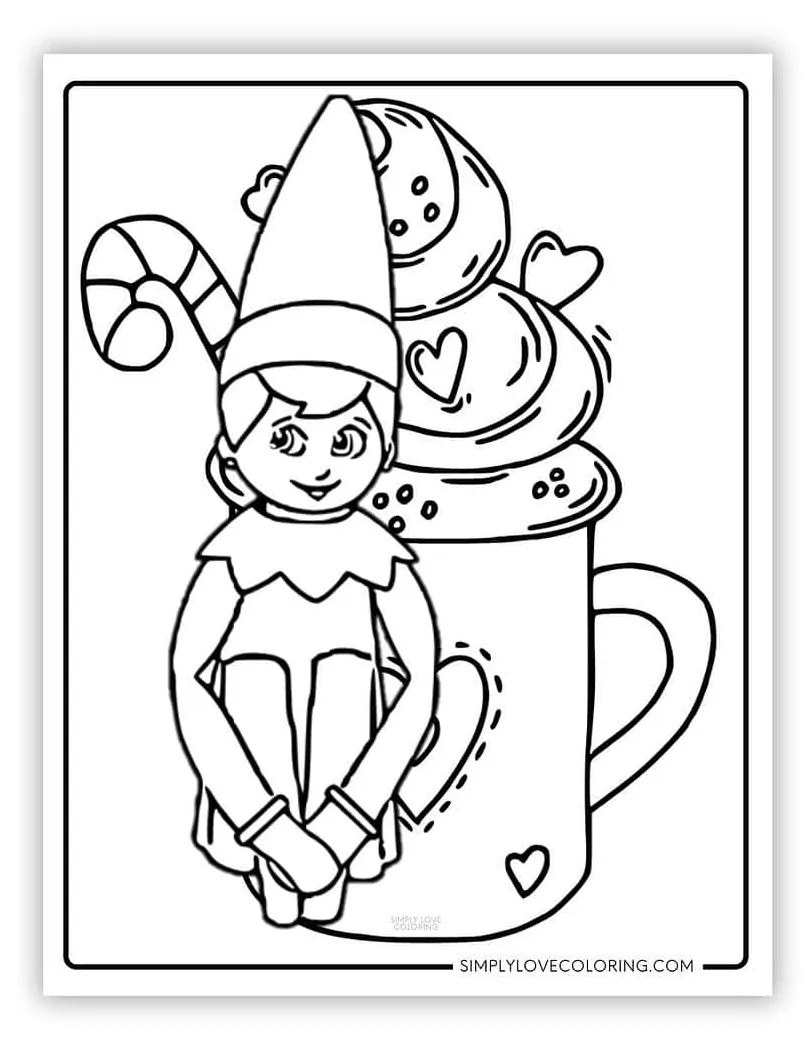 Elf on the shelf coloring 11+ free elf on the s
