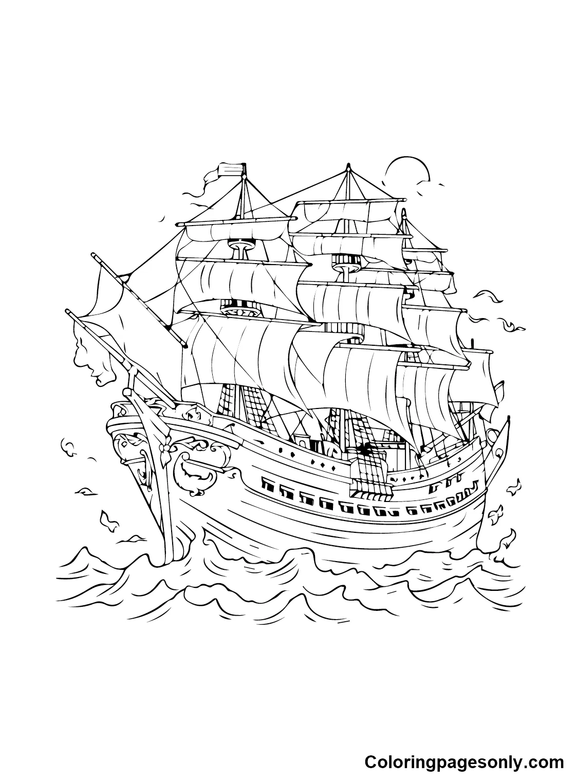 Ship color sheets coloring page free printable coloring pages