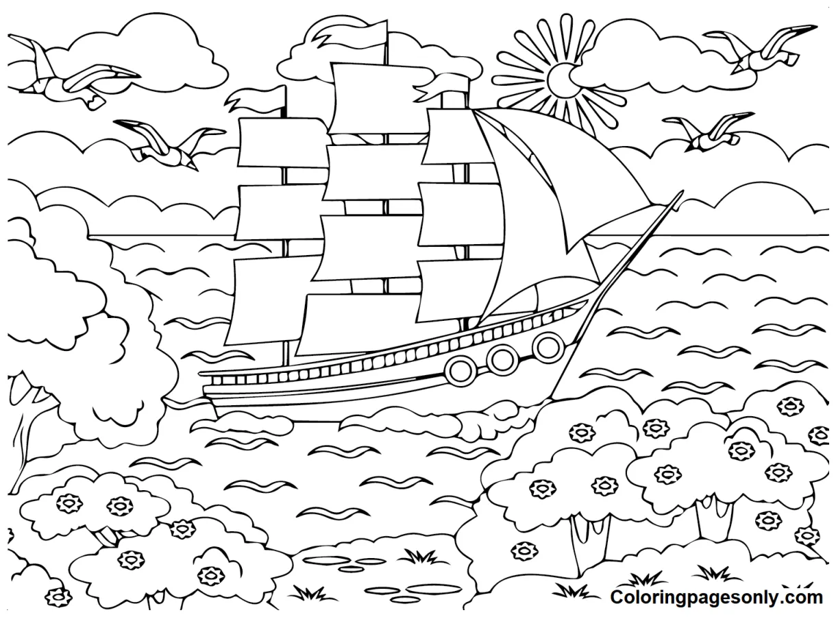 20+ Ship Coloring Pages - Free Printable PDF & Online Coloring