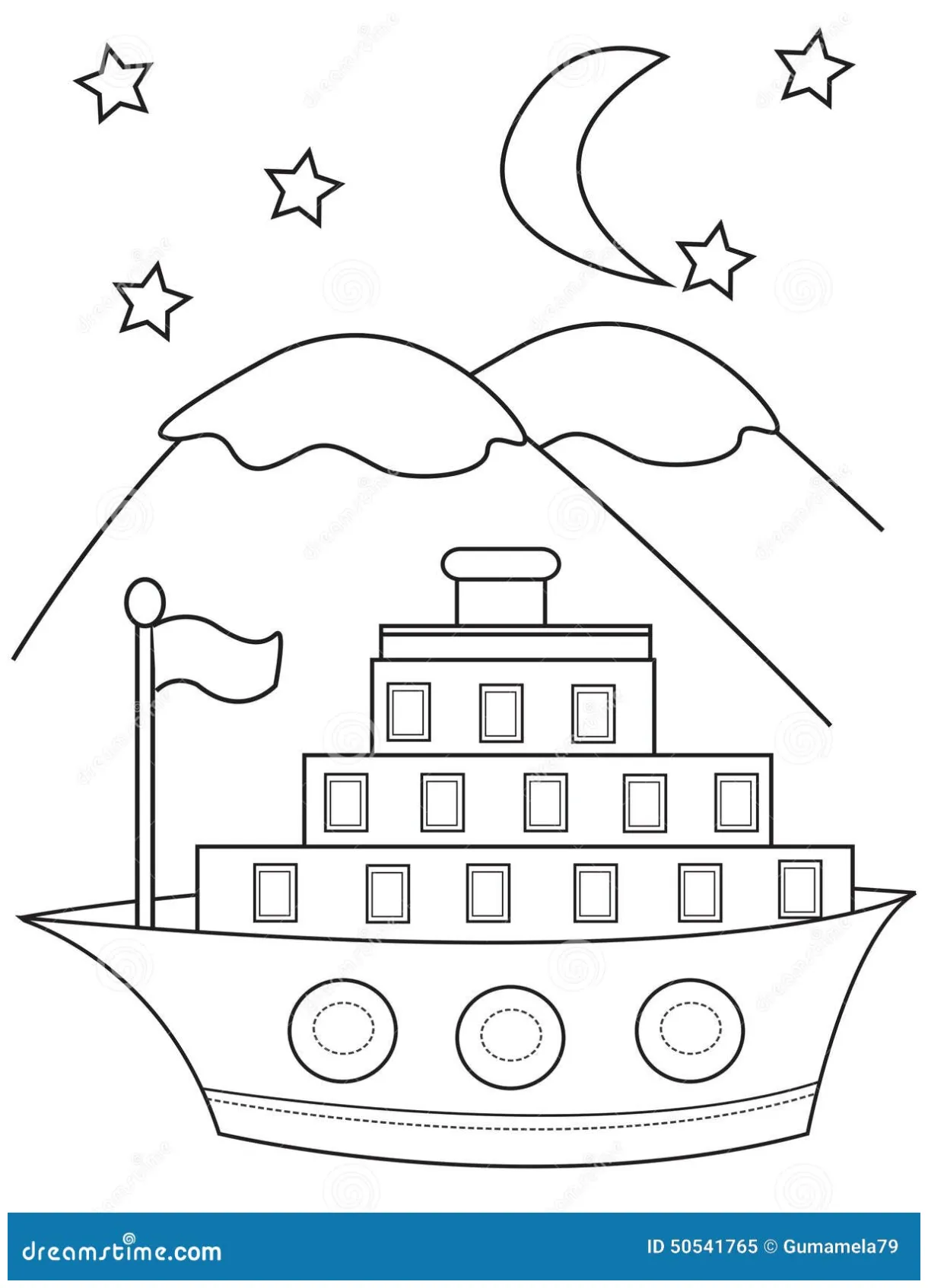 Ship Coloring Page Royalty-Free Stock Image | CartoonDealer.com #86352784