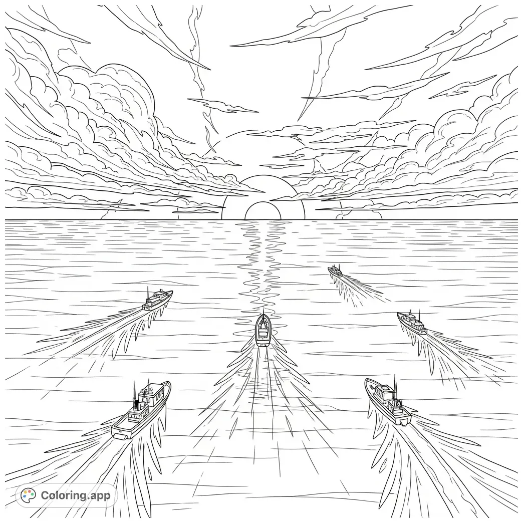 Sparkling Tower's horizon Coloring Pages - Coloring.app