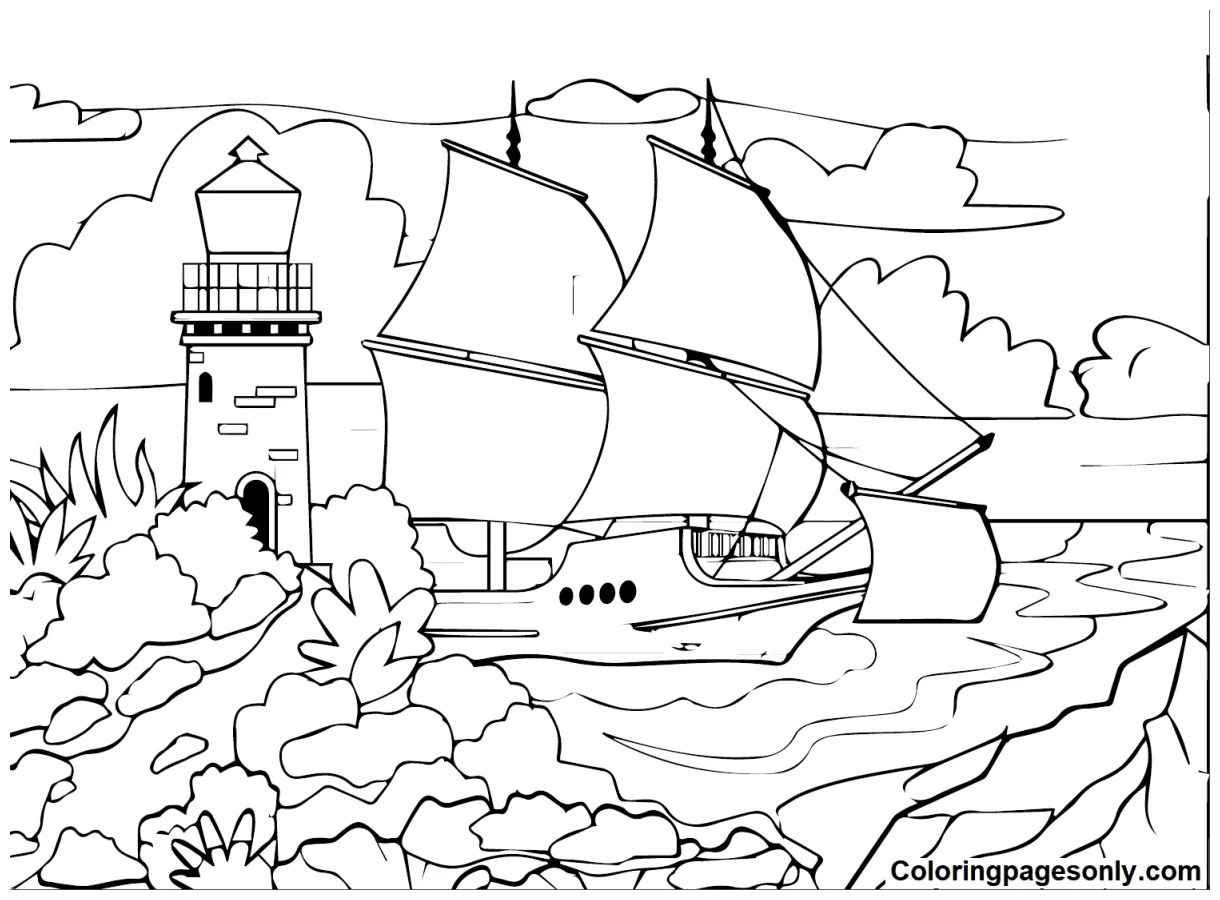 Pictures Ship Coloring Page - Free Printable Coloring Pages