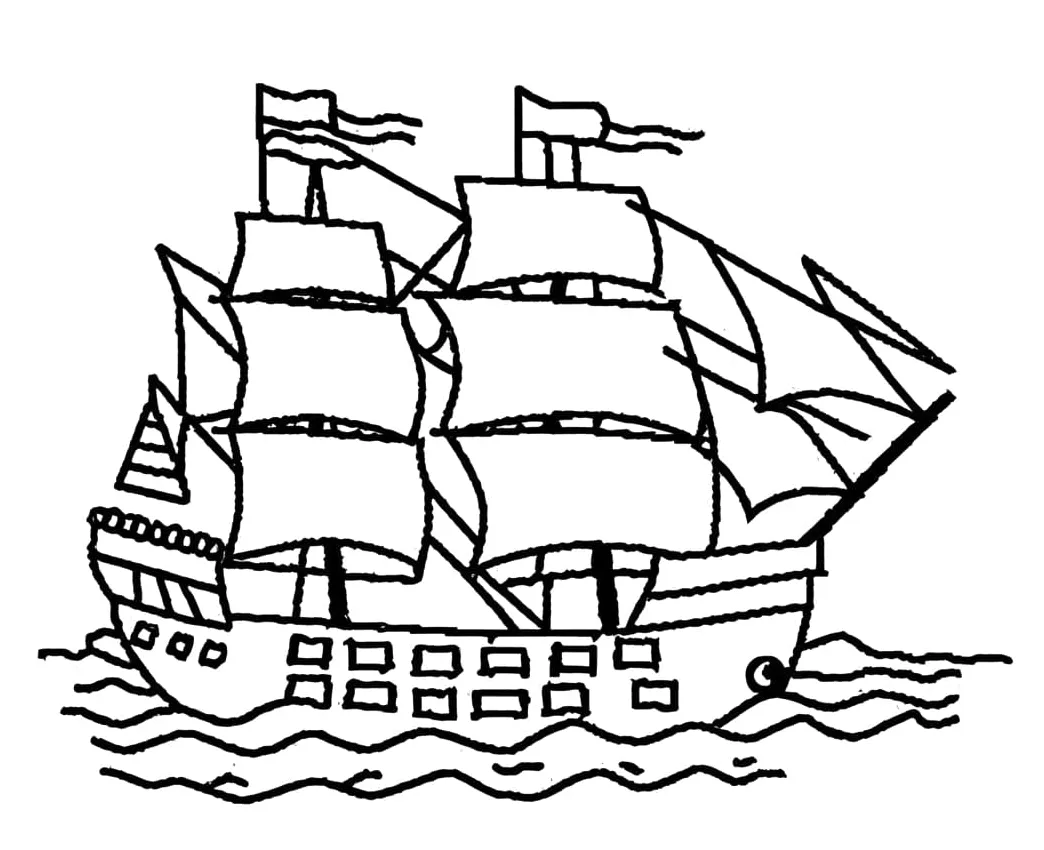 Ship Image coloring page - Download, Print or Color Online for Free