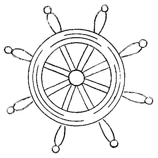 Ship wheel coloring pages