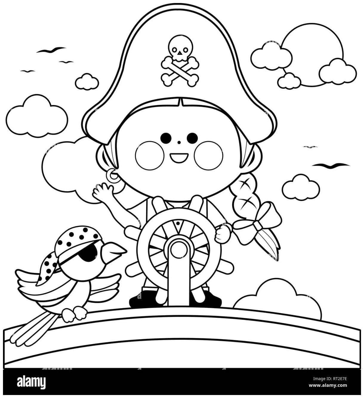 Ship wheel coloring pages printable coloring page