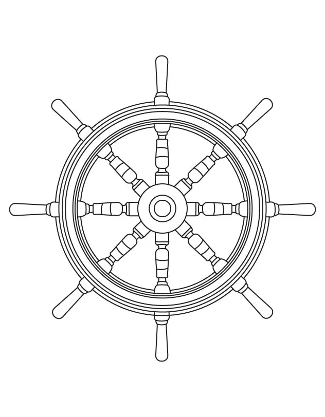 Ship wheel coloring page download free ship wheel coloring page for