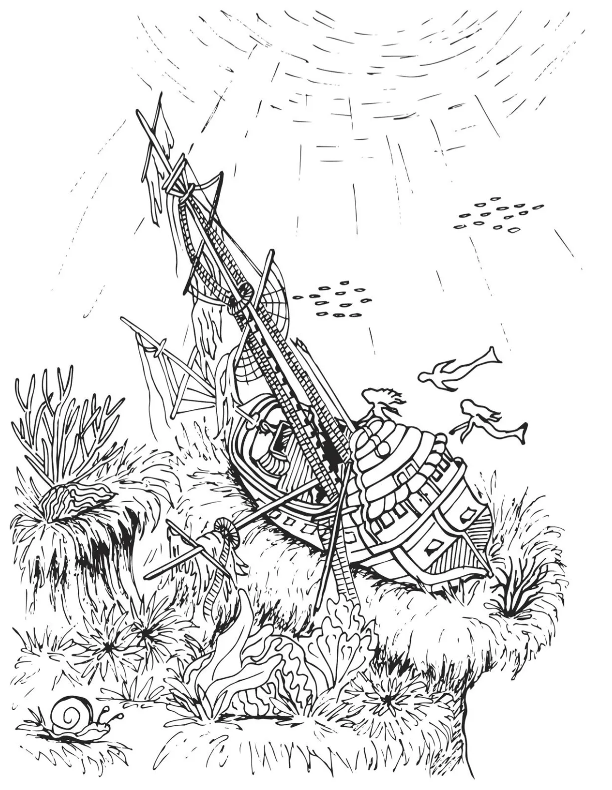 Underwater coloring pages