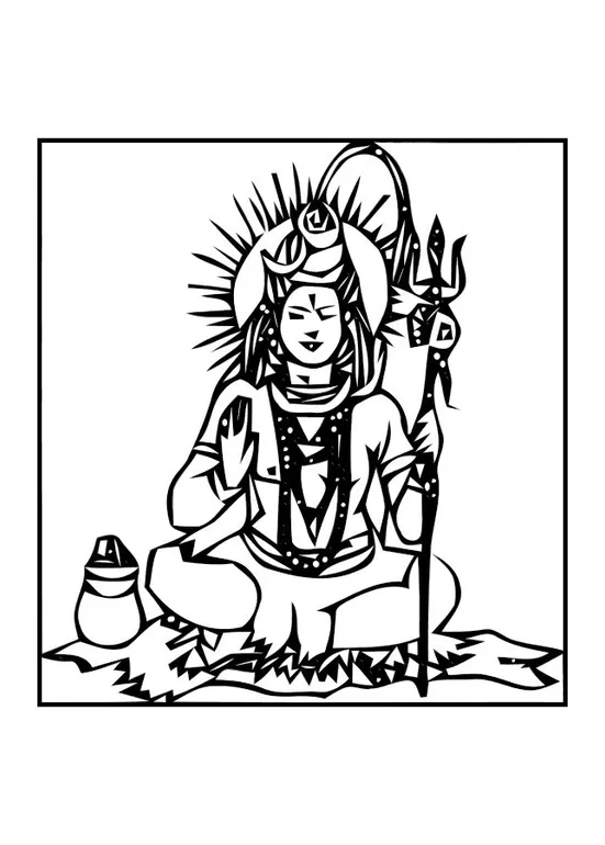 Coloring page shiva free printables img 11004