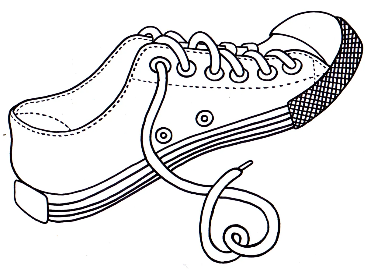 Shoe coloring pages to download and print for free