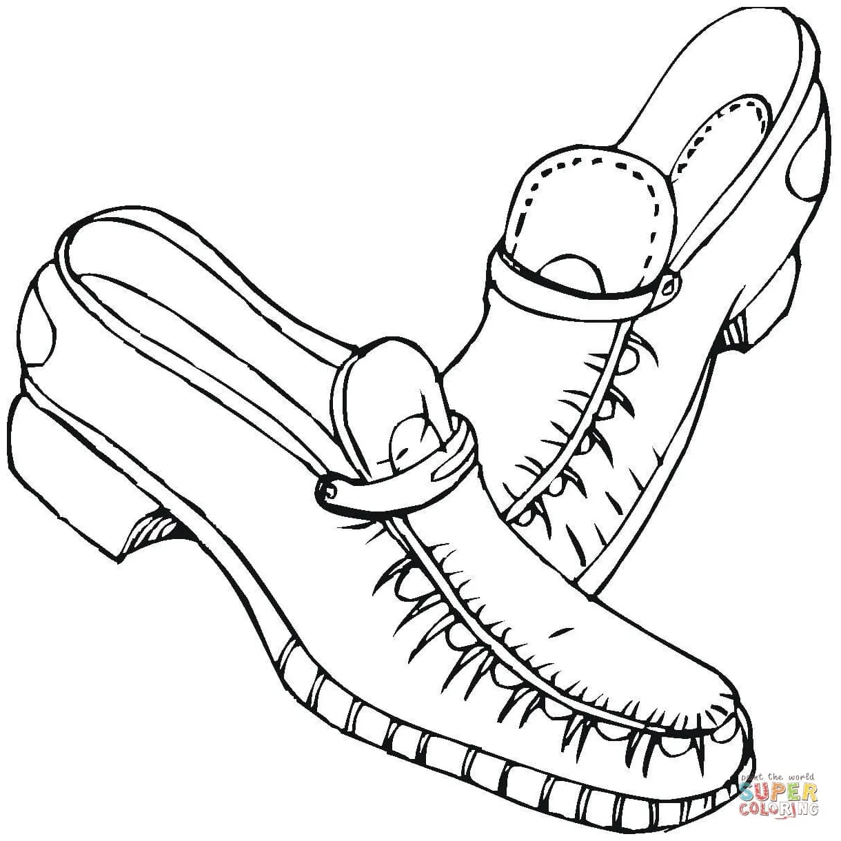 Shoe print coloring page at getcolorings free printable colorings