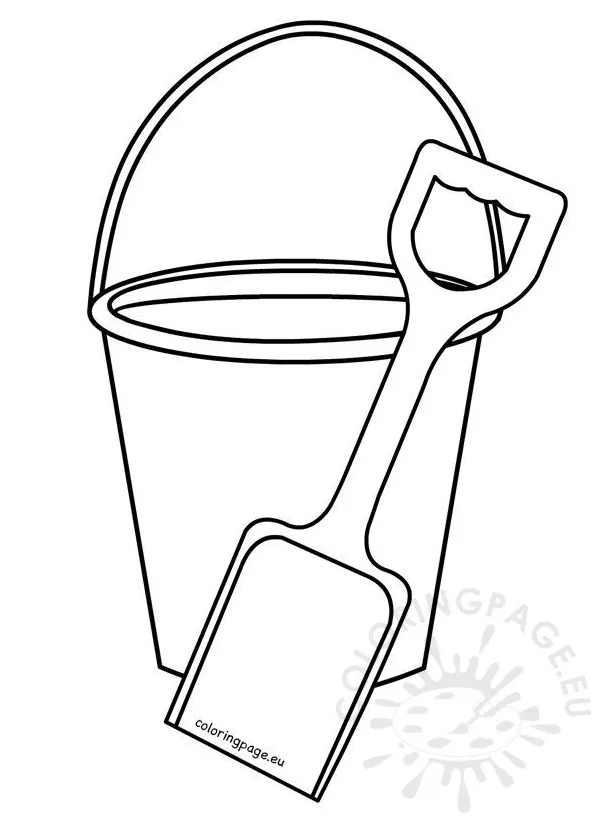 Pail and Shovel Toys – Coloring Page