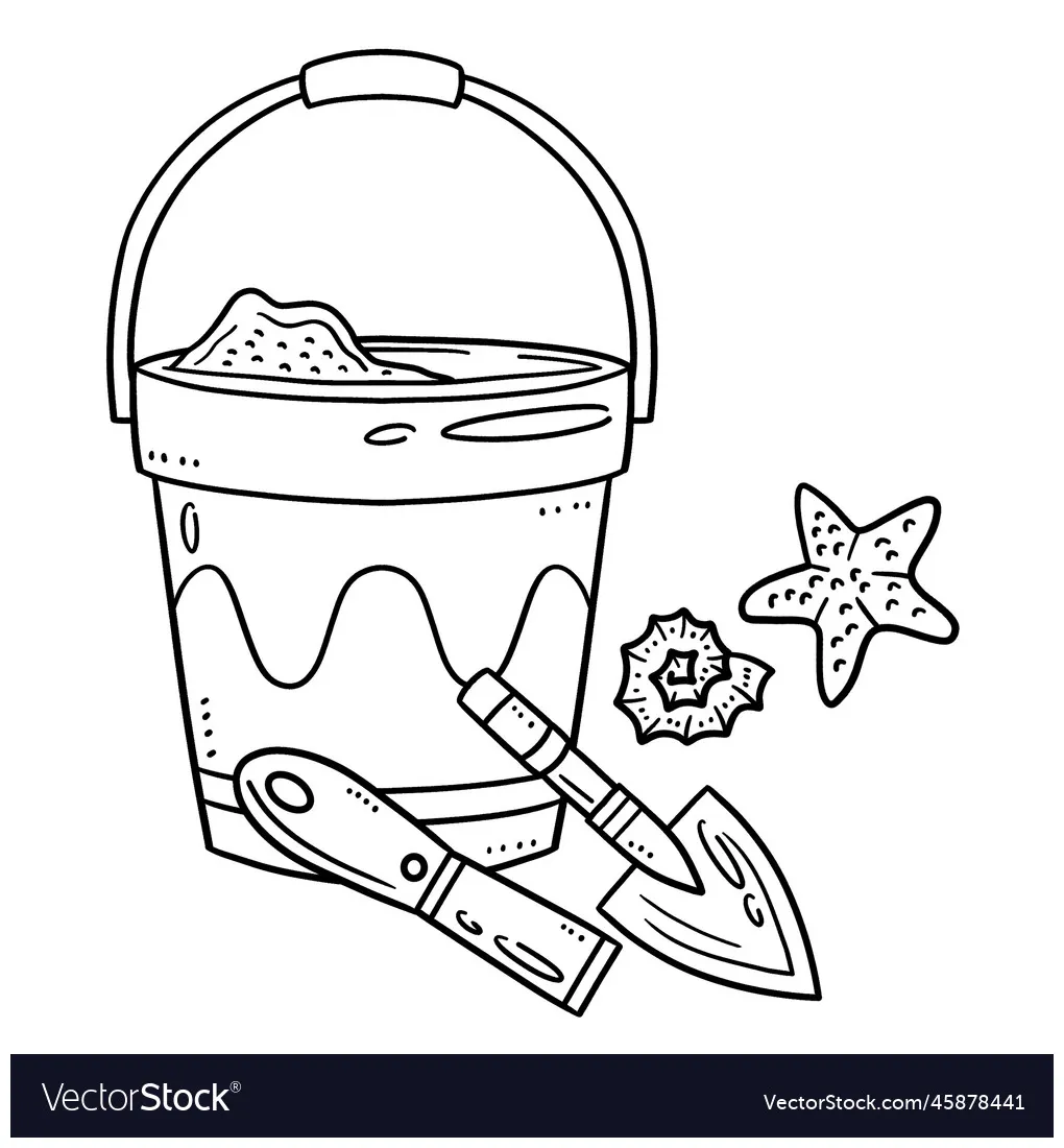 Pail And Shovel Coloring Page at Dennis Marquis blog