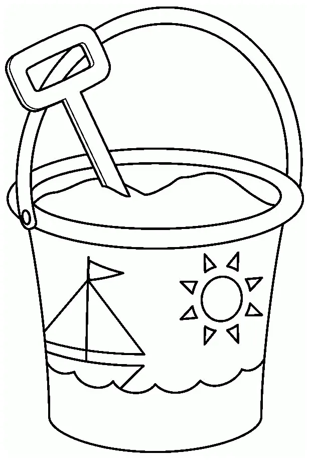 Pail And Shovel Coloring Page at Dennis Marquis blog