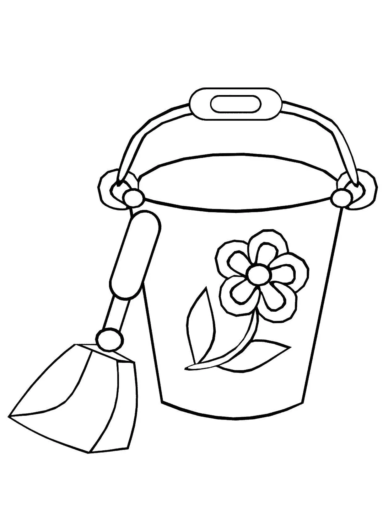 Pail And Shovel Coloring Pages