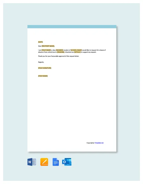 Free formal template google docs, word
