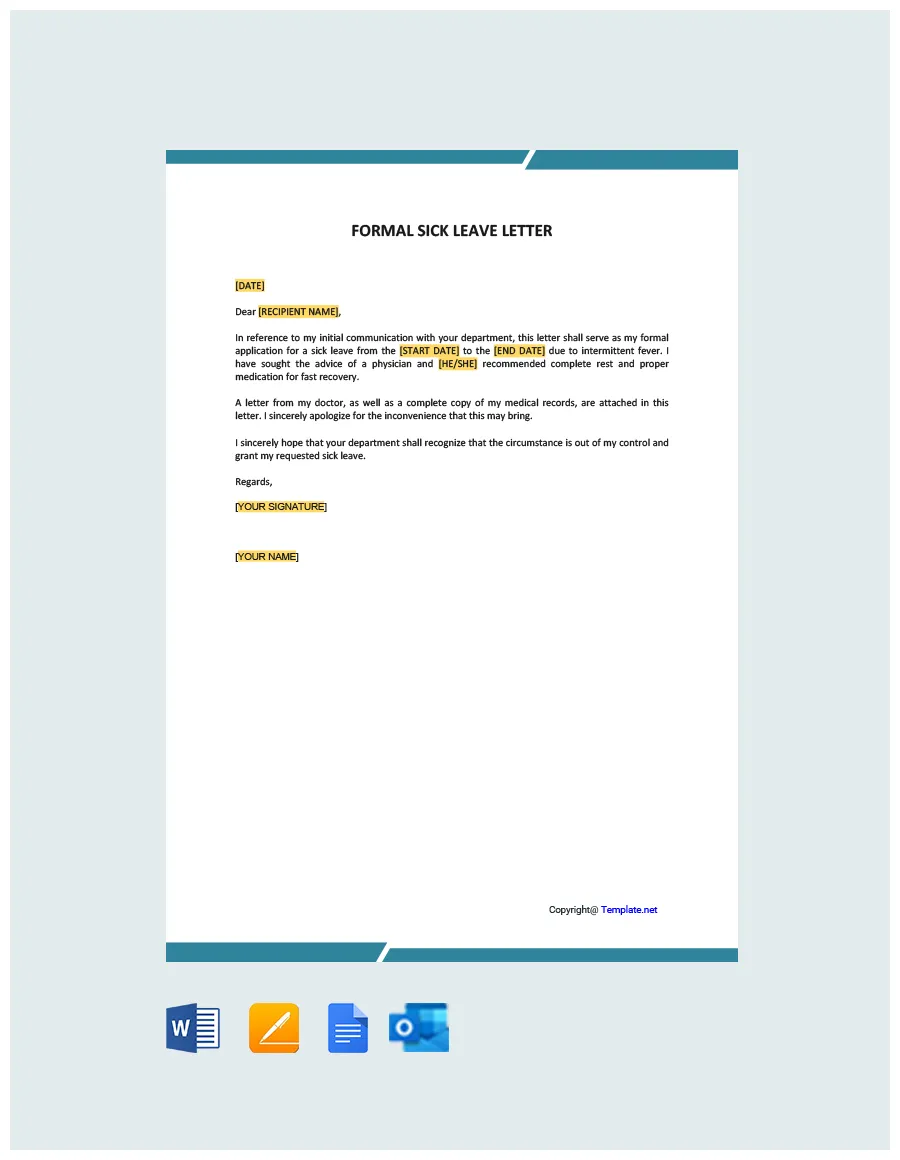 Free free formal template google docs
