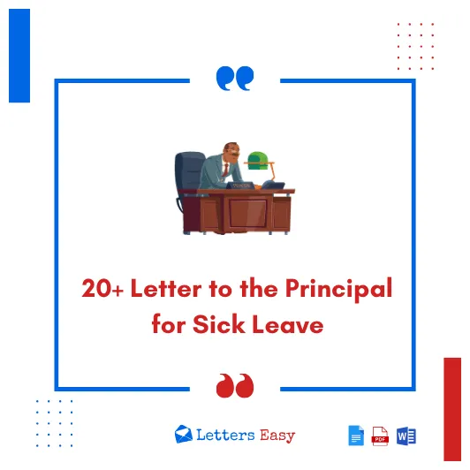 20+ letter to the principal for sick leave templates, key elements
