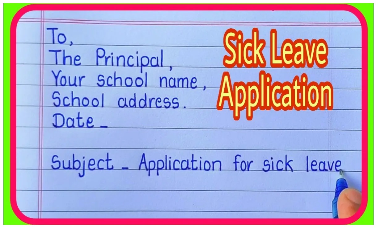 Letter writing format to principal for leave