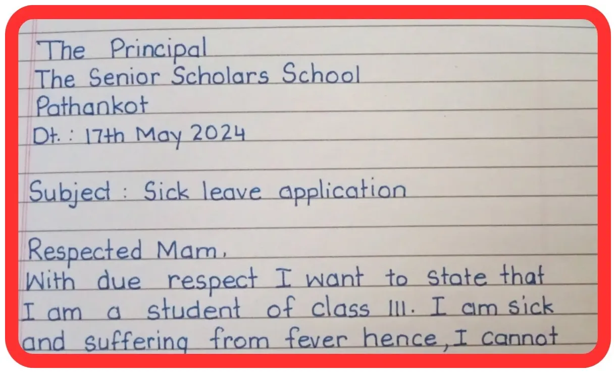 Medical leave letter