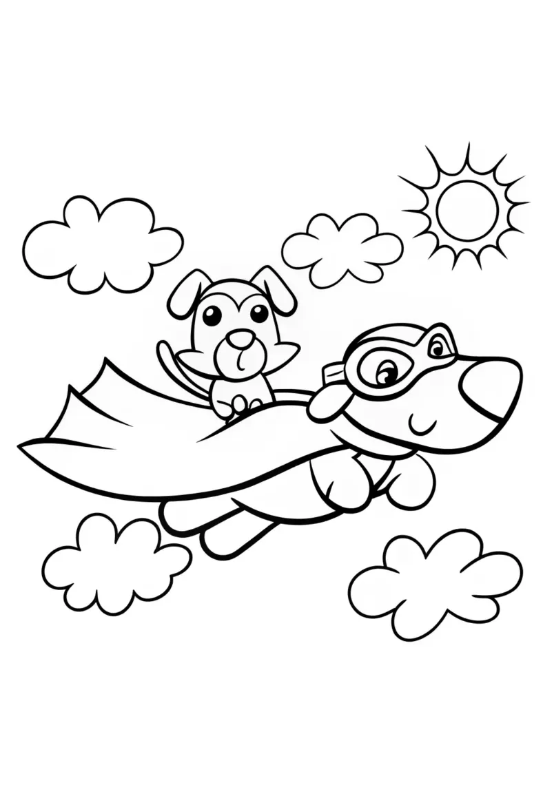 Super pup and his flying free & printable