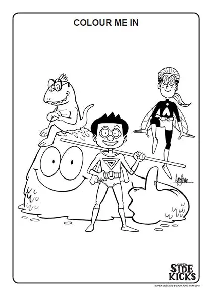 Sidekick coloring pages