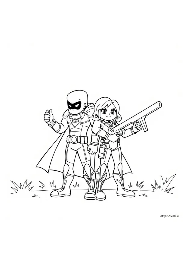 Sidekick szinező oldalak